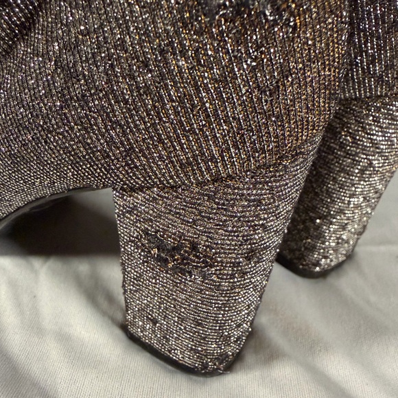 Saint Laurent Paris Women’s High Heels Disco Sparkle Silver / Gold Size 36 - Picture 8 of 12